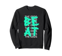Bleu Sarcelle Clair Aqua Graphique Beat The Odds Sweatshirt