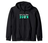 Bleu sarcelle clair Aqua Just A Kid From 198X Light Teal Aqua Graphic Sweat à Capuche