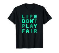 Bleu Sarcelle Clair Aqua Life Don't Play Fair Light Teal Aqua Graphic T-Shirt