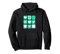 Bleu sarcelle clair Aqua Wild Hearts Teal Aqua Graphic Sweat à Capuche