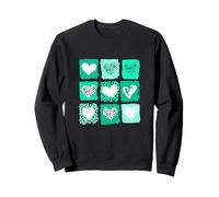 Bleu sarcelle clair Aqua Wild Hearts Teal Aqua Graphic Sweatshirt