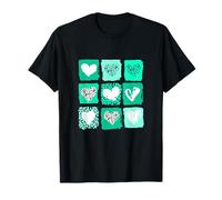 Bleu sarcelle clair Aqua Wild Hearts Teal Aqua Graphic T-Shirt