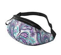 Bleu Sarcelle Violet décontracté Fanny Sac de Taille pour Hommes Femmes Ceinture réglable Sac de Taille pour Voyager randonnée Cyclisme Course Festival Rave