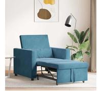 Bleu Siège/Fauteuil - ZENCORE® 90,0x165,0x87,0cm - Canapé-lit escamotable simple - Bleu - 90x165x87cm Velours Top970828531