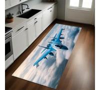 Bleu Tapis de Cuisine Pilotes de Chasse Antidérapant 50 x 150 cm Absorbant Doux Devant Évier Tapis de Sol Lavable Salon Chambre