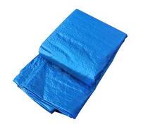 Bleu Tapis de Sol Carré PE 131,9x131,9 pour Piscine hors Sol | -couche Extérieure, Texture Relevée, Antidérapant, Résiste à L’eau, Pose Plate