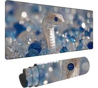 Bleu Tapis de Souris Gamer, Grand Tapis de Souris XXL 900x300x3 mm, Serpent Mouse Pad Gaming Accessoire Lavable, Caoutchouc Antidérapante Mousepad Améliore la précision et la Vitesse pour Gamer w-3961