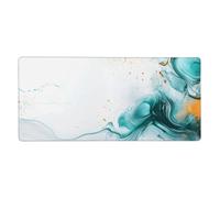 Bleu Tapis de Souris Vague Tapis Souris Gamer XXL 1500x800 mm Grand Mouse Pad avec Base Antidérapante, Haute précision et Vitesse, Tapis Bureau Étanche Lavable pour Maison/Bureau/Gamer/Cadeau j-354