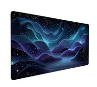 Bleu Tapis de Souris XXL 1000 x 500mm, Tapis Souris Ciel éToilé sous Main Bureau avec 3MM Bords Cousus, Imperméable Mouse Pad Base en Caoutchouc Antidérapant Surface pour Gamer, PC, Cadeau -bby2509TA