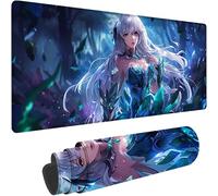 Bleu Tapis de Souris XXL 1500x800x3 mm Grand Tapis Souris Dessin Animé Mouse Pad Accessoire Bureau, Lavable, Base en Caoutchouc Antidérapant, Imperméable Mousepad pour Bureau Decor, Cadeau w-2393