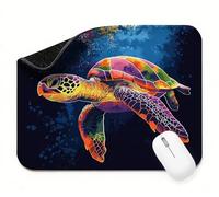 Bleu Tortue de mer Tapis de Souris 320 x 260 x 3 mm, Tapis de Souris Gaming, Anti-Derapant Base en Caoutchouc Etanche, Surface Lisse pour Précision, Facile à Nettoyer, pour Bureau La Maison t0s-141