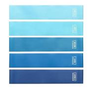 Bleue Bande de Résistance en Silicone 5 Pièces | Lot D’entraînement Portable, Aide aux Postures Difficiles, Pression Élevée Supportée, Activation Musculaire