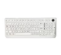 BLEWAY Clavier mécanique d'ordinateur à gros caractères | Touches noires et blanches à contraste élevé | Malvoyants | Facilite la saisie