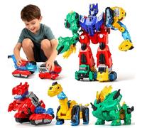 BLF FUN Jouet transformateur dinosaure magnétique pour garçons de 3 à 6 ans 6 en 1 transformant le robot dinosaure camion anniversaire pour garçons et filles 4, 5, 7, 8 ans