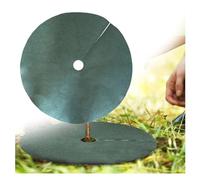 BLGVGKLPNT Anneau de Paillage pour Arbre en Non-Tissé, Disques de Protection Ronds Anti-Mauvaises Herbes pour Racines - Réutilisable pour Jardin, Plantes et Arbres (8PCS Green,Diameter 92cm)