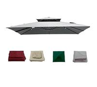 BLGVGKLPNT Auvent de Remplacement pour Parasol Déporté de Jardin Exterieur 3×3M, 2.5×2.5M avec 8 Baleines - Toile pour Cour et Jardin