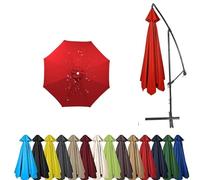 BLGVGKLPNT Auvent De Remplacement pour Parasol Toile parasol 8 baleines 3.5m - 4.0m déporté Remplacement Auvent Housse de Rechange,Pour Cour,Jardin,Plage, Protection UV 50+ (Red,8ribs:3.5m/11.5ft)