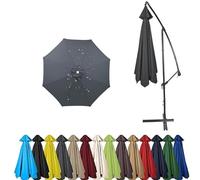 BLGVGKLPNT Auvent De Remplacement pour Parasol Toile parasol 8 baleines 3.5m - 4.0m déporté Remplacement Auvent Housse de Rechange,Pour Cour,Jardin,Plage, Protection UV 50+ (Grey,8ribs:3.5m/11.5ft)