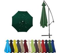 BLGVGKLPNT Auvent De Remplacement pour Parasol Toile parasol 8 baleines 3.5m - 4.0m déporté Remplacement Auvent Housse de Rechange,Pour Cour,Jardin,Plage, Protection UV 50+ (Green,8ribs:3.5m/11.5ft)