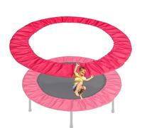 BLGVGKLPNT Coussin de Protection Trampoline Fitness,Coussin de SÉcuritÉ de Remplacement, Mini Trampoline Interieur Fitness Adulte,Résistant Aux UV, Protection Bordure (Rouge,0.91m-6 Holes)