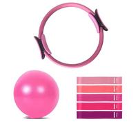 BLGVGKLPNT Kit de Pilates pour la Maison - Ensemble de 7 Anneaux de Pilates - Kit de Pilates - Anneau Circulaire pour Jambes, Bras et Cuisses,Pilate Ring Yoga Ball Resistance Bands (Type 1)