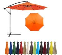 BLGVGKLPNT Toile de Rechange pour Parasol 4,0-2,0 Mètres 6/8 Baleines, Extérieur Auvent de Remplacement,Toile Parasol, Auvent de Remplacement Parasol déporté (8ribs:3.5m/11.5ft,Orange)