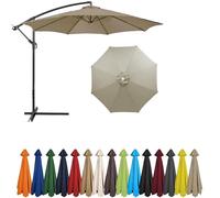 BLGVGKLPNT Toile de Rechange pour Parasol 4,0-2,0 Mètres 6/8 Baleines, Extérieur Auvent de Remplacement,Toile Parasol, Auvent de Remplacement Parasol déporté (8ribs:4m/13.1ft,Brun)