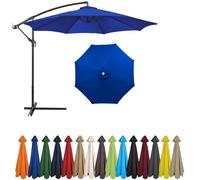 BLGVGKLPNT Toile de Rechange pour Parasol 4,0-2,0 Mètres 6/8 Baleines, Extérieur Auvent de Remplacement,Toile Parasol, Auvent de Remplacement Parasol déporté (6ribs:2m/6.5ft,Bleu)