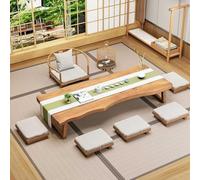 Bliajkswyr Table Basse Japonaise en Bois Table Basse pour S'asseoir sur des Tatamis Table Tatami Rectangulaire pour S'asseoir par Terre pour Manger Et Méditer(100x50x35cm)