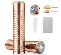 BLIBEE Épilation faciale pour femme, appareil d'épilation rechargeable, rasoir électrique indolore pour lèvres, bras, visage, duvet de pêche (doré)