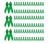 Bliceon Lot de 100 broches en forme de ruban en satin - pour sensibilisation à la violence domestique, au lupus, à la maladie d'Alzheimer, au cancer du pancréas, broche en forme d'arc, 7.5 x 4 cm, Lin