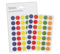 Blick Autocollants de Couleurs Assorties, 8 mm (350 Autocollants)