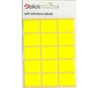 Blick Lot de 105 étiquettes autocollantes jaunes rectangulaires 19 x 25 mm pour la maison, le bureau, la famille, l'école, l'organisation du calendrier des vacances, un planificateur, un tableau de