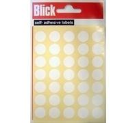 Blick Lot de 245 autocollants ronds Blanc 13 mm