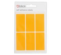Blick Lot de 42 étiquettes autocollantes rectangulaires Orange 25 mm x 50 mm Pour maison, bureau, famille, école, calendrier des vacances, planificateur, tableau de récompenses, code couleur