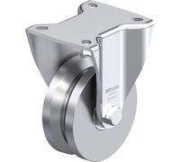 Blickle 331314 BH-DSPK 101K-1 Roulette fixe en acier inoxydable Diamètre de la roue: 100 mm Capacité de charge (max.): 600 kg 1 pc(s)