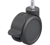 Blickle 759283 LKDB-PUA 100G-RA Double roulette pivotante en plastique Diamètre de la roue: 100 mm Capacité de charge (max.): 110 kg 1 pc(s)