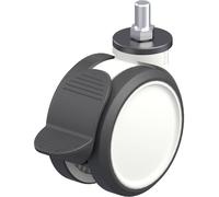 Blickle 763209 LKDG-PUA 100G-RA Double roulette pivotante en plastique Diamètre de la roue: 100 mm Capacité de charge (max.): 110 kg 1 pc(s)