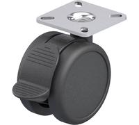 Blickle 845015 LKDB-PUA 75G-RA-P23 Double roulette pivotante en plastique Diamètre de la roue: 75 mm Capacité de charge (max.): 75 kg 1 pc(s)