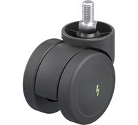 Blickle 845574 LKDB-PUA 50G-ELS Double roulette pivotante en plastique Diamètre de la roue: 50 mm Capacité de charge (max.): 50 kg 1 pc(s)