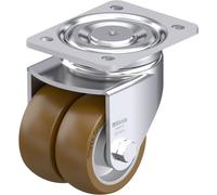 Blickle 942196 LHD-ALB 101K Double roulette pivotante en tôle dacier Diamètre de la roue: 100 mm Capacité de charge (max.): 720 kg 1 pc(s)