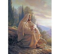 BLIJR 1000 pièces en bois Puzzle Dieu Jésus-Christ Réflexion Enfants Adultes Jouets dagogique jeu Puzzles 1000 Piece 29.5x19.6inch(75x50cm) Sans Cadre