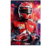 BLIJR 1000 pièces en bois Puzzle Michael Schumacher F1 Toile Art Poster Enfants Adultes Jouets dagogique jeu Puzzles 1000 Piece 29.5x19.6inch(75x50cm) Sans Cadre