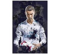 BLIJR 200 pièces en Bois Puzzle Joueur de Football Cristiano Ronaldo Poster Enfants Adultes Jouets dagogique Jeu Puzzles 200 Piece 13.7x9.8inch(35x25cm) sans Cadre