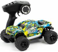 Blij'r Beast Blue voiture télécommandée RC 45 km/h, 1:18, 2 batteries, 4 roues motrices, 100m, Monstertruck