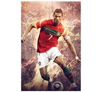 BLIJR Puzzle 1000 Pièces Adultes EnfantJoueur de Football Football Cristiano Ronaldo HD (14) en bois puzzles dagogique jeu Enfant 1000 Pieces 1000 Piece 29.5x19.6inch(75x50cm) Sans Cadre