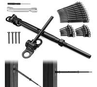 BLIKA Lot de 20 paires de garde-corps noirs de 0,3 cm - Tendeur à bascule - Kit de garde-corps en acier inoxydable T316 à angle réglable pour poteaux en bois de 5,1 x 5,1 cm, 10,2 x 10,2 cm, kit de