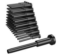 BLIKA Lot de 60 récepteurs invisibles et goujons en acier inoxydable noir de 0,3 cm pour garde-corps de câble, raccord fileté pour poteau en bois et métal, matériel de garde-corps noir
