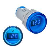 BliliDIY 22Mm Ad16 Ad16-22Dsv Type AC 60-500V Mini Voltmètre LED Affichage Numérique Voltmètre AC Voyant/Lampe Pilote 110V 220V - Bleu