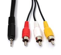BliliDIY 5Ft / 1.5M 2.5Mm Jack Male Plug to 3 RCA Male Phono Audio Video AV Out Cable